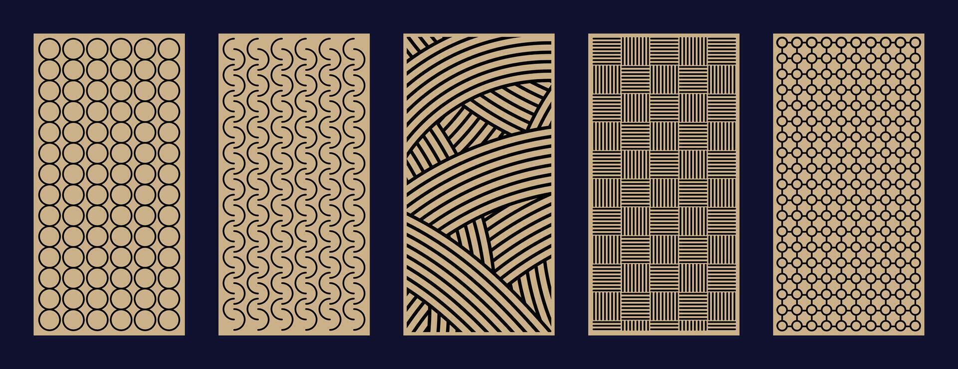 abstrakt Linie Kunst Muster. Laser- Schnitt mit Linie Design Muster. Design zum Holz Carving, Mauer Panel Dekor, Metall Schneiden, Mauer Kunst, Startseite Hintergrund, Hintergrund und Banner. vektor