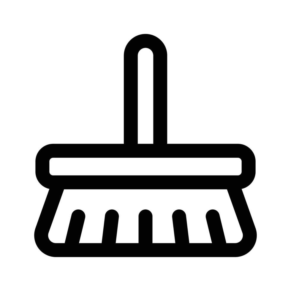 en väl designad ikon av kvast, hus rengöring för premie använda sig av vektor