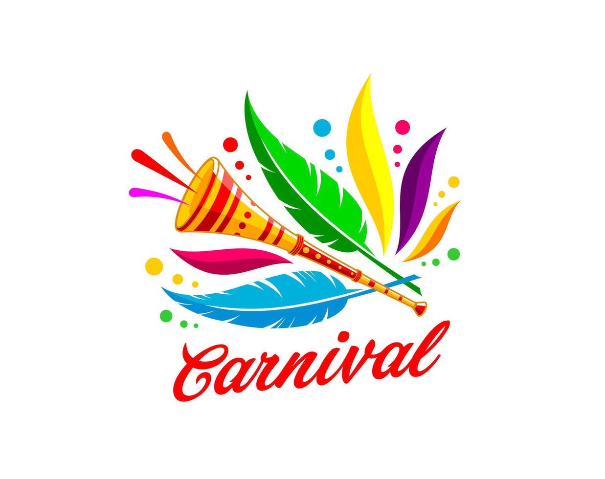 Brasilien karneval fest logotyp , underhållning händelse vektor