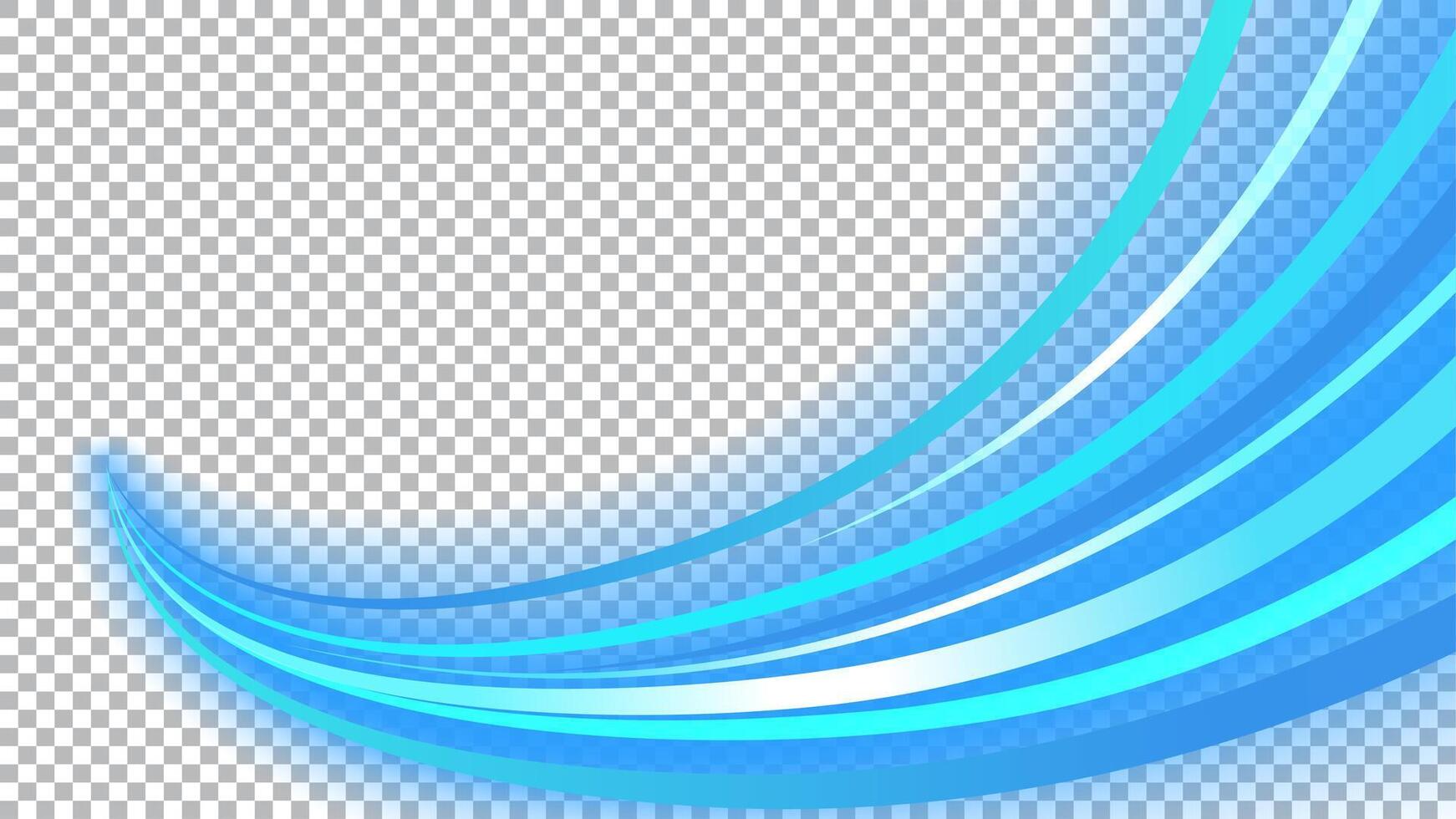 Blau wellig Linie von Licht mit ein Weiß Muster vektor