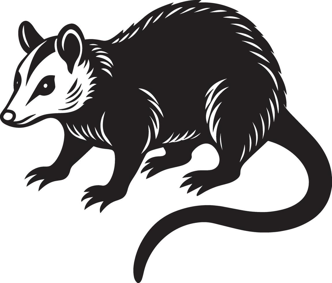 bild av en opossum - symbol av de ny år vektor