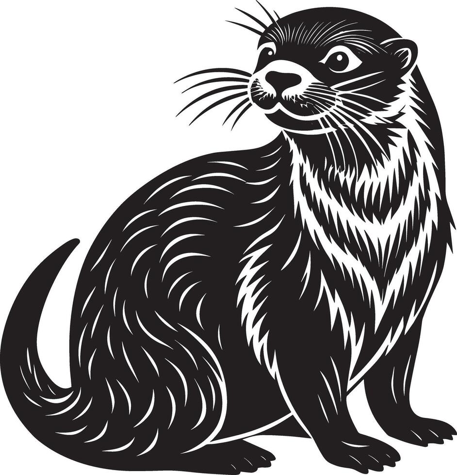 Otter - - wild Tier - - Illustration vektor