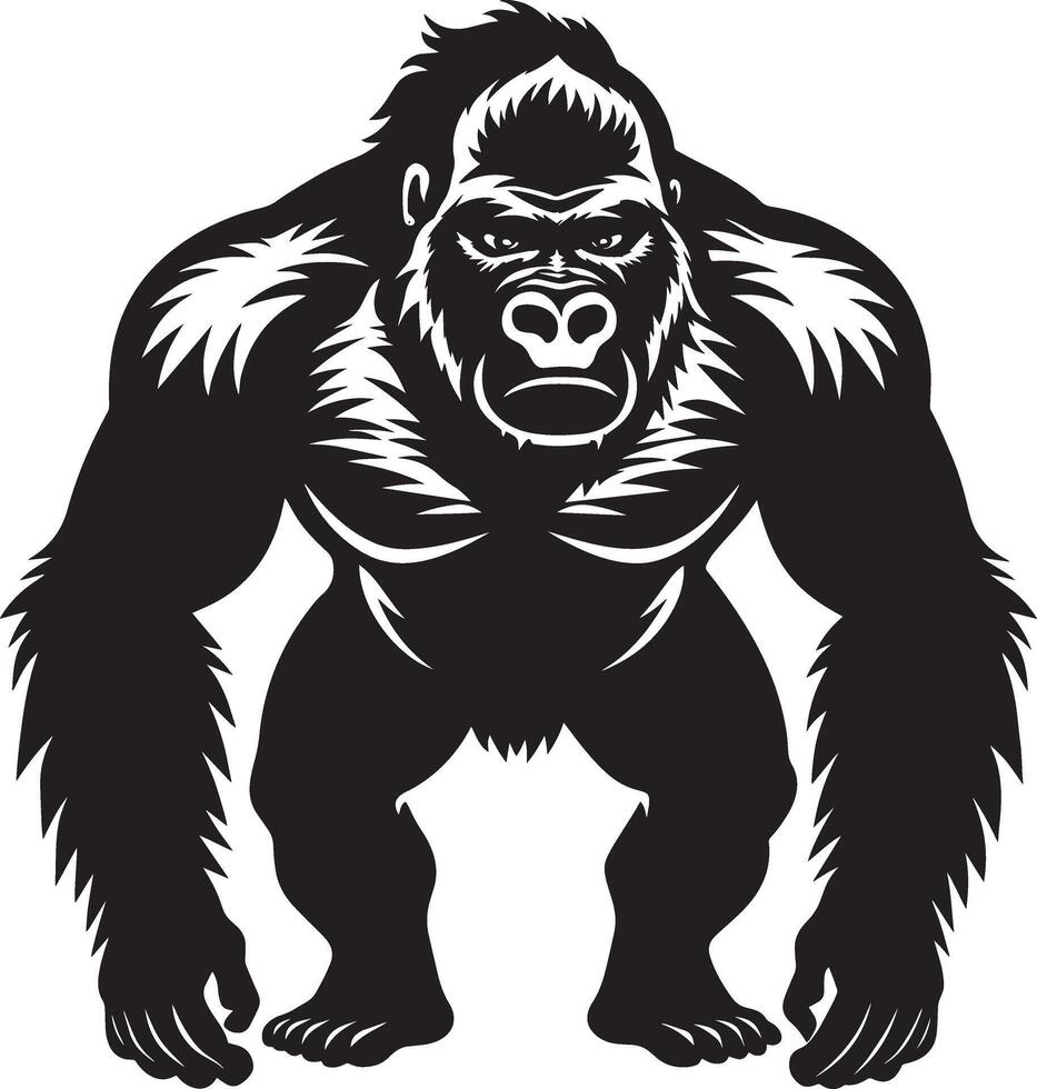 gorilla i vit bakgrund . illustration vektor