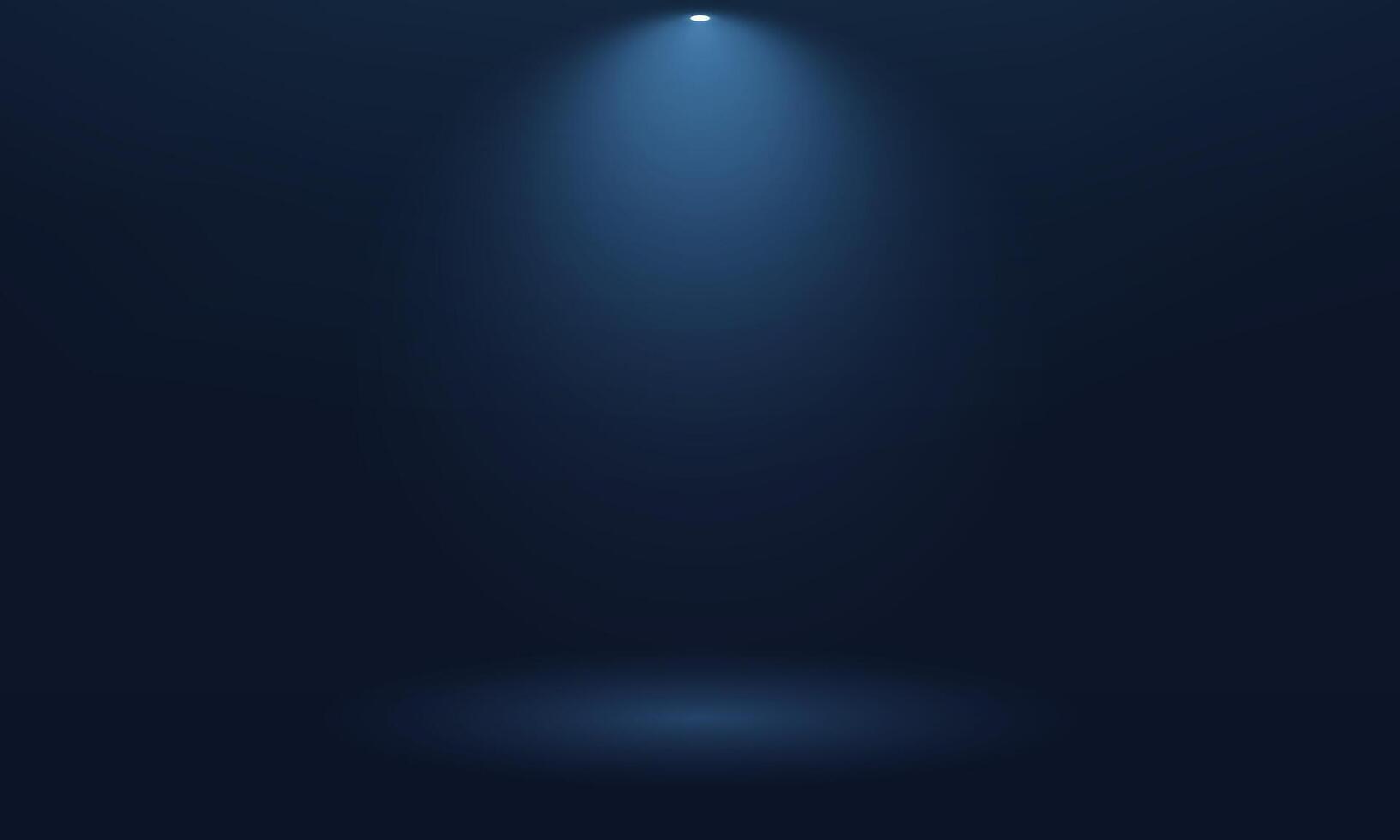 Blau Marine Studio Zimmer Hintergrund. leeren Zimmer mit Licht Auswirkungen. verwenden zum Produkt Anzeige Präsentation, kosmetisch Anzeige Attrappe, Lehrmodell, Simulation, Vitrine, Medien Banner. Illustration. vektor