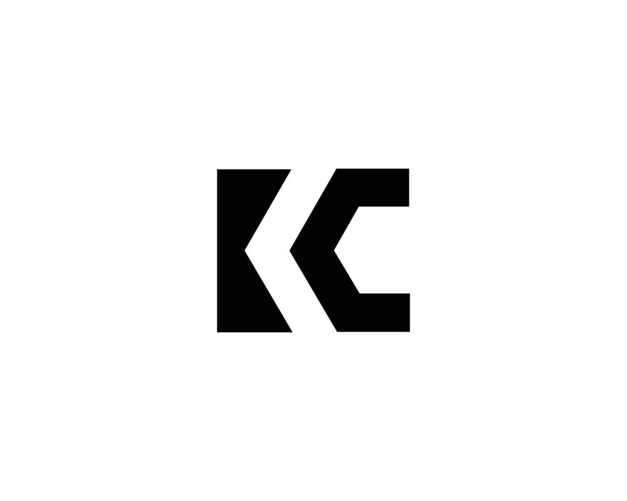 brev kc abstrakt logotyp design mall illustration. vektor