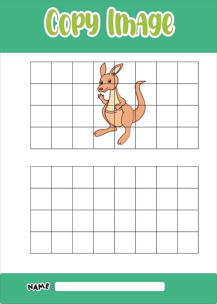 kopiere das Bild süßes Känguru vektor