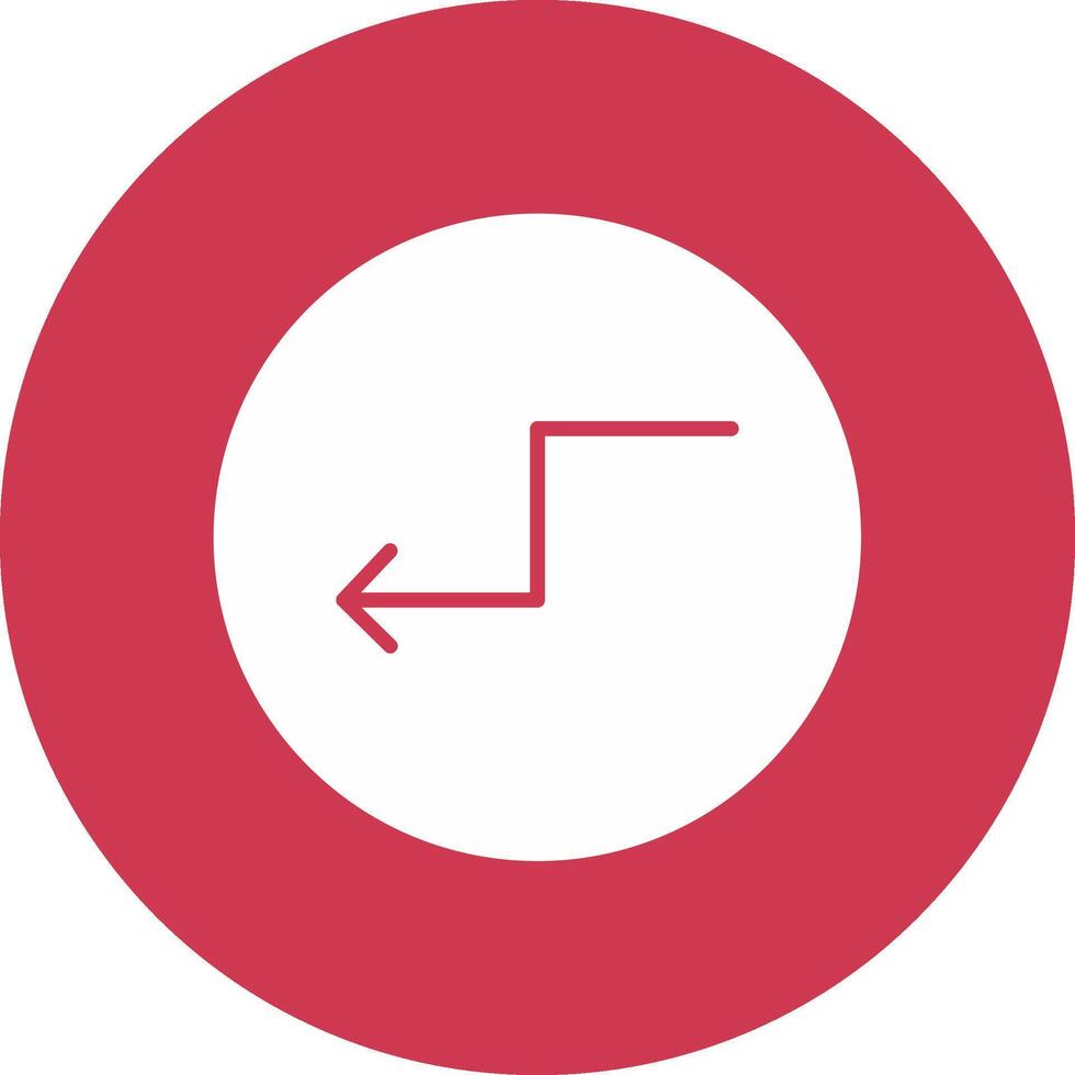 sicksack- pil glyf mång cirkel ikon vektor