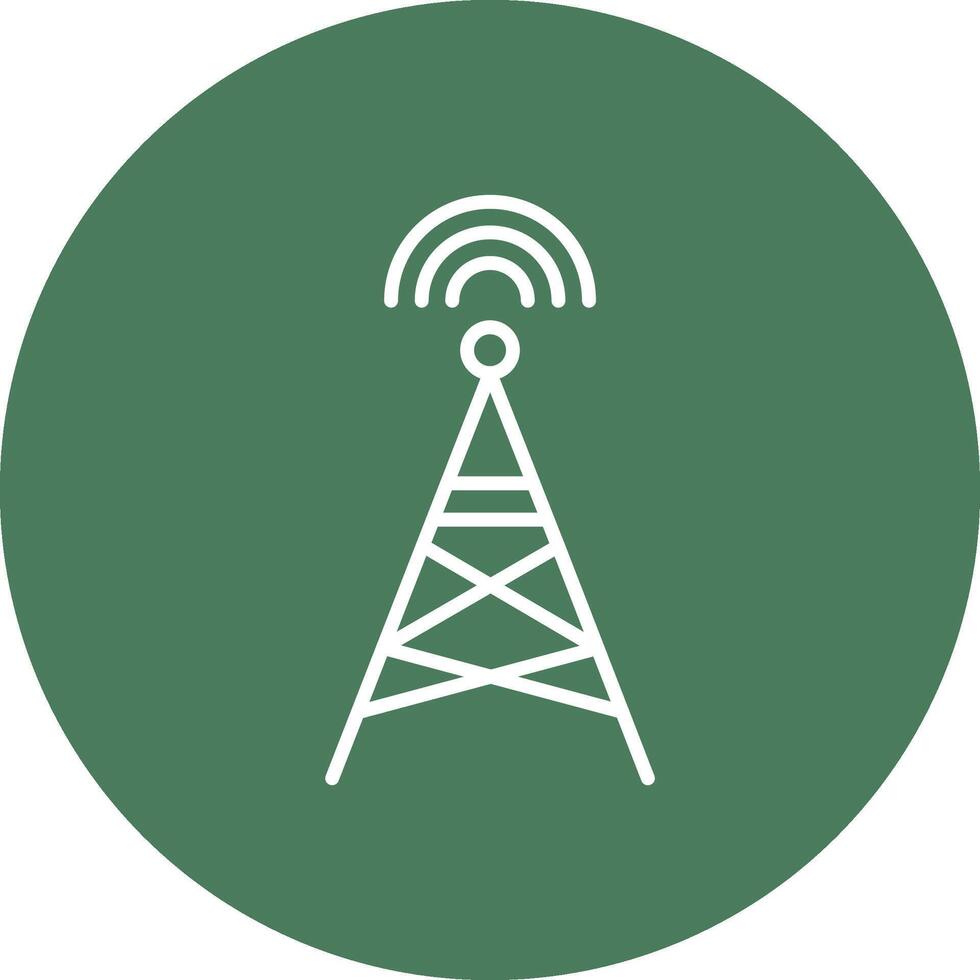 Radio Turm Linie multi Kreis Symbol vektor