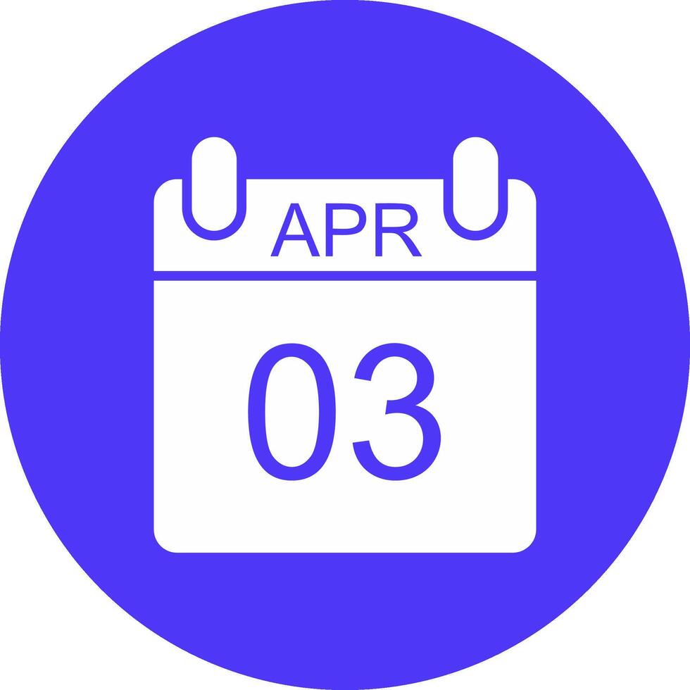 april glyf mång cirkel ikon vektor