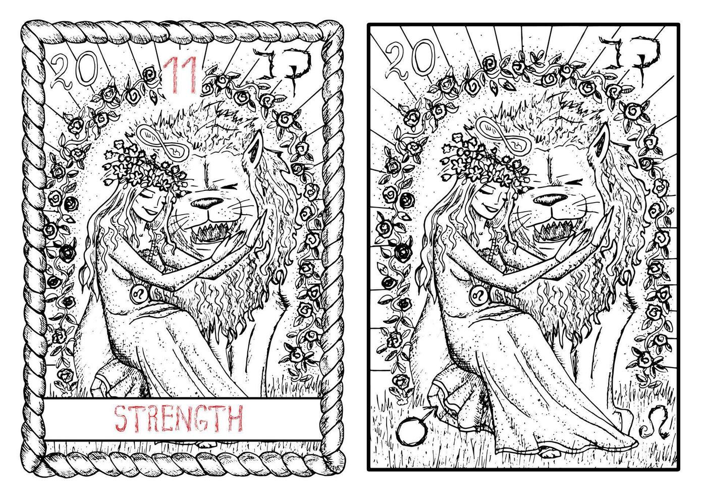 de tarot kort, hand dragen graverat illustration, mystiker och esoterisk begrepp vektor