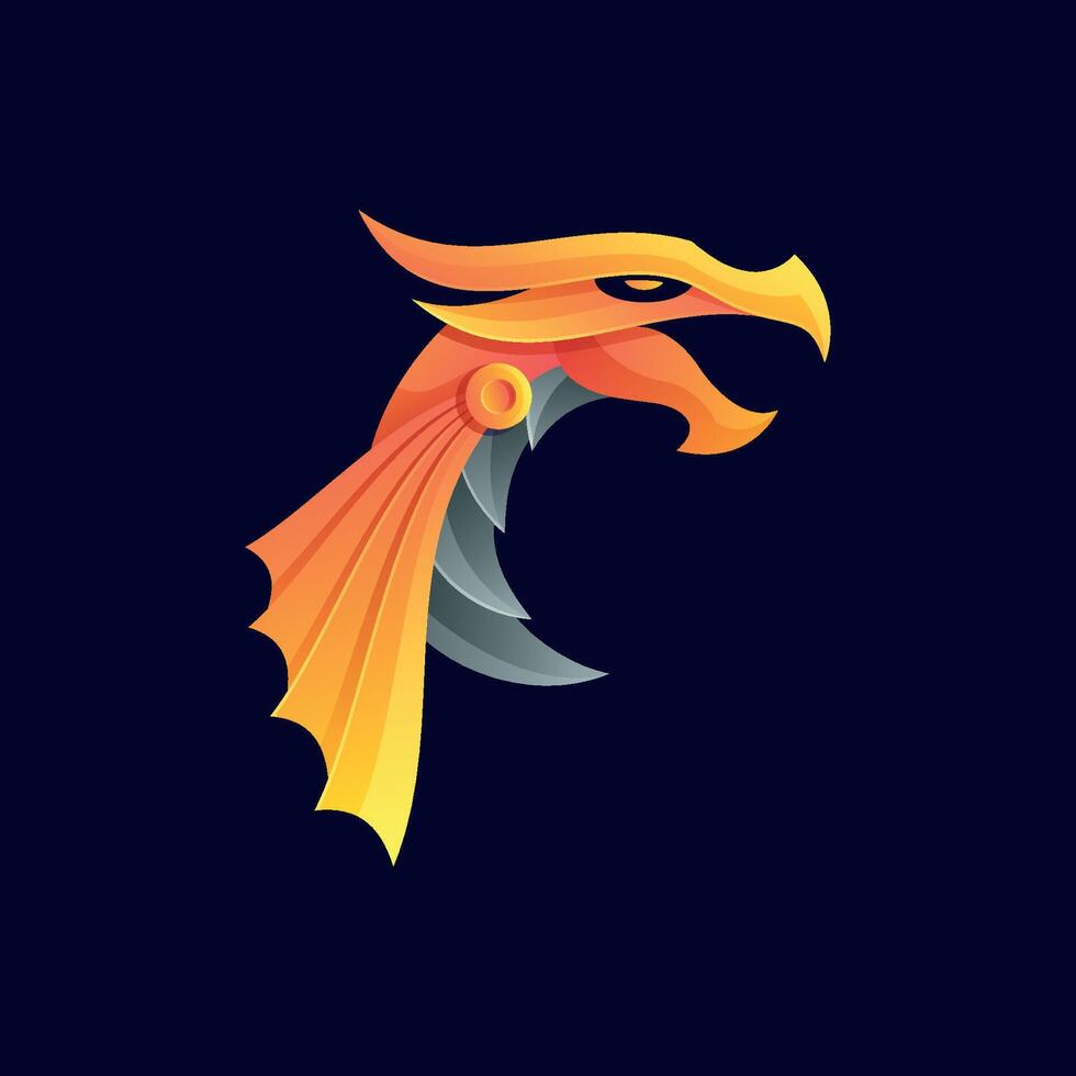 färgrik drake logotyp illustration mall vektor
