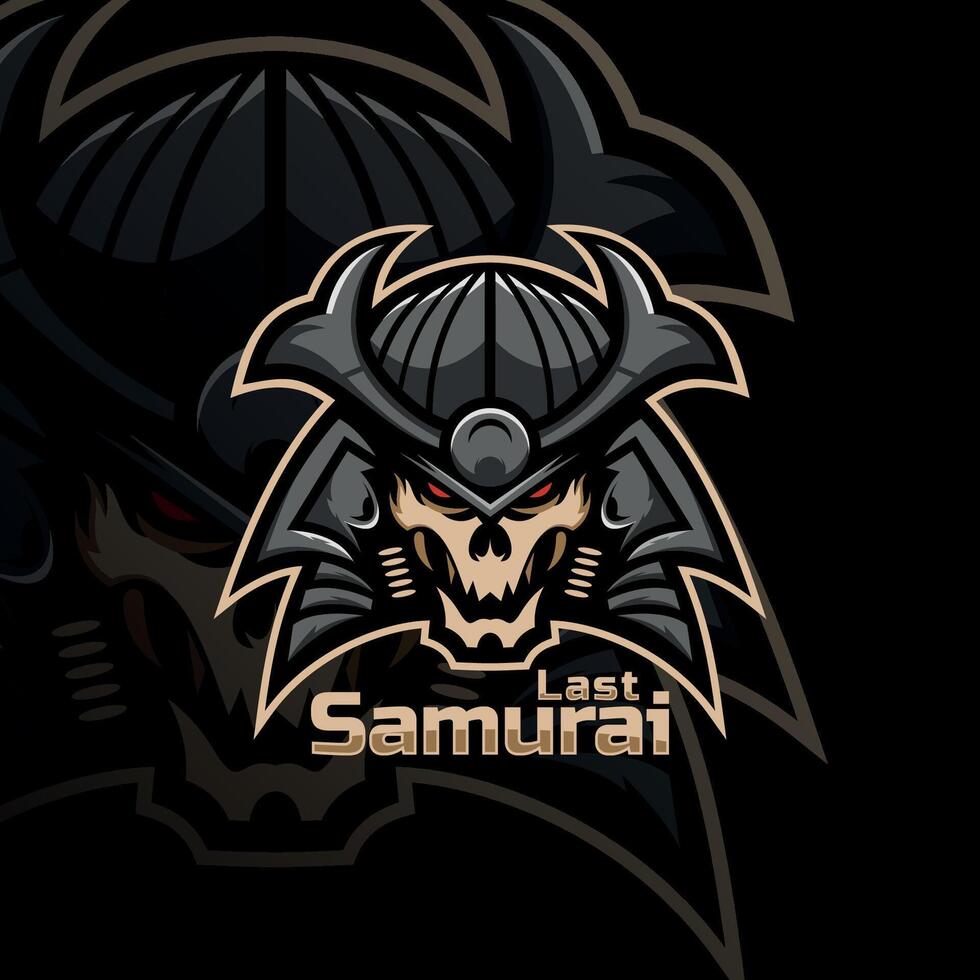 Samurai Maskottchen Logo Esport Logo Mannschaft Lager Bilder vektor