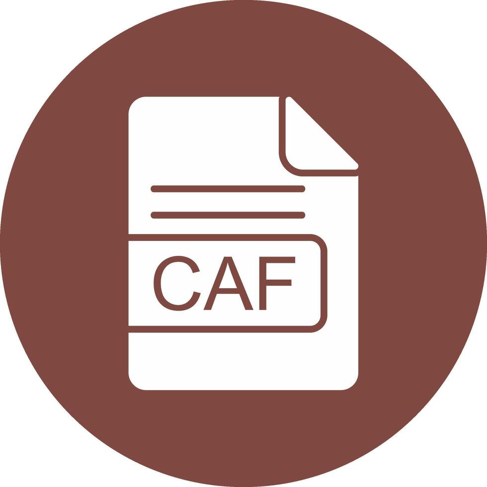 caf Datei Format Glyphe multi Kreis Symbol vektor