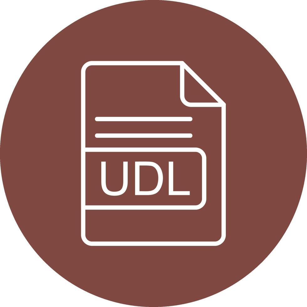 udl Datei Format Linie multi Kreis Symbol vektor