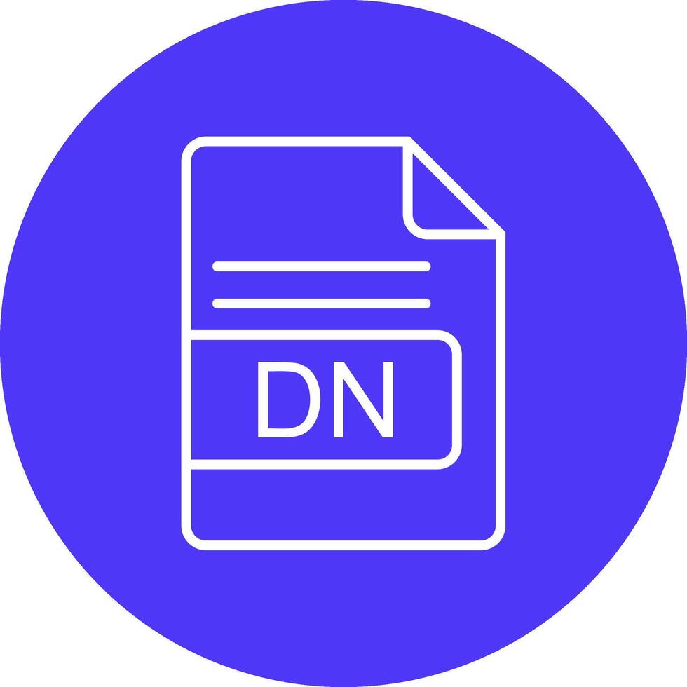 dn Datei Format Linie multi Kreis Symbol vektor