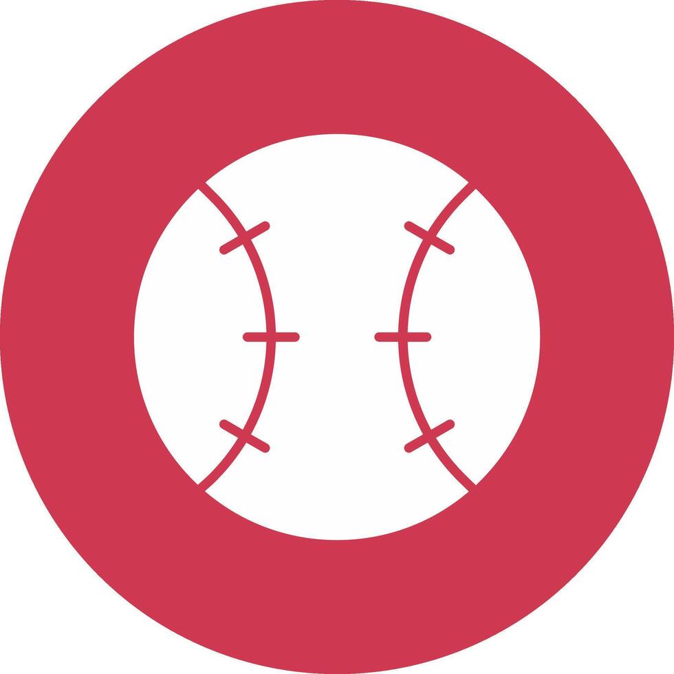 baseboll glyf mång cirkel ikon vektor