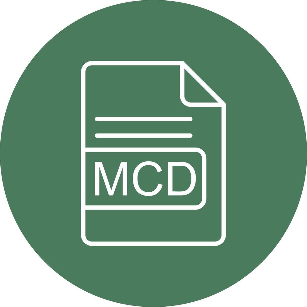 mcd Datei Format Linie multi Kreis Symbol vektor