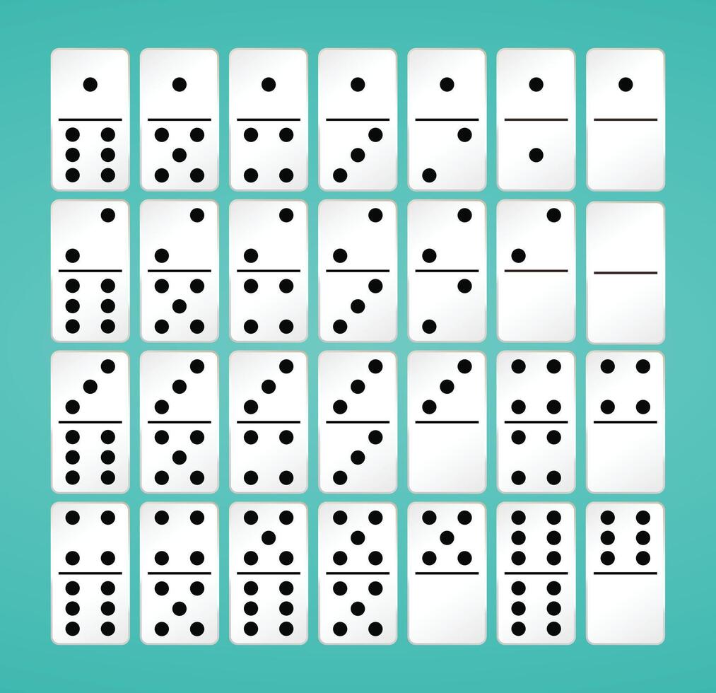 einfach Domino Karte schwarz und Weiß Karte Design elegant Karte vektor