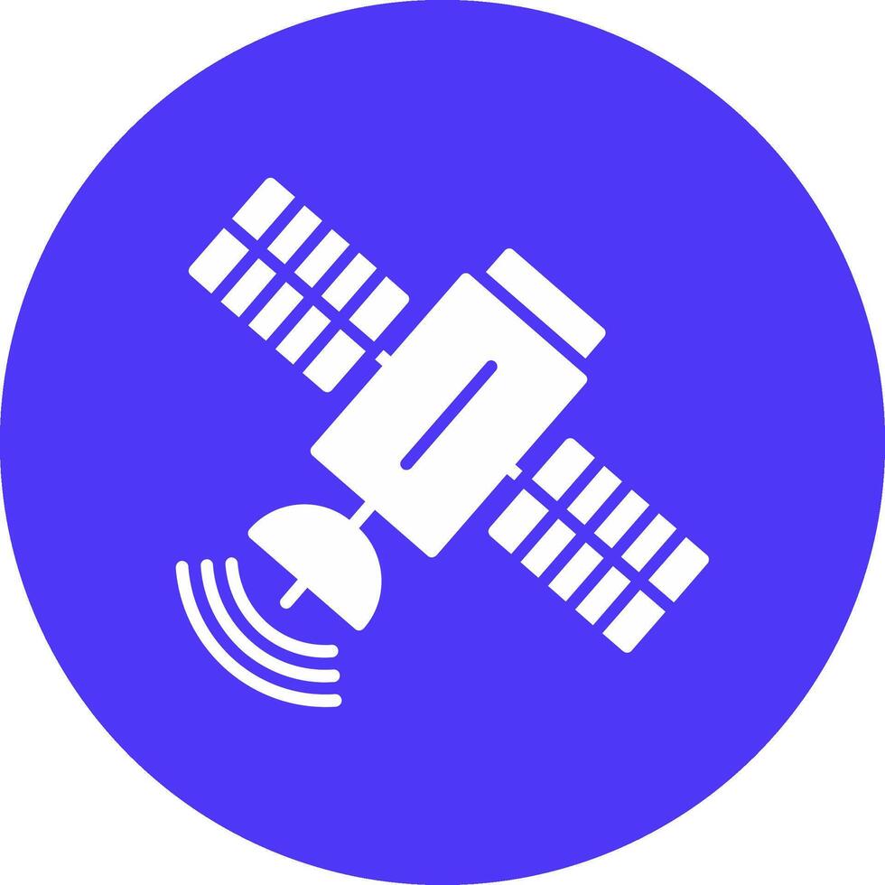 satellit glyf mång cirkel ikon vektor