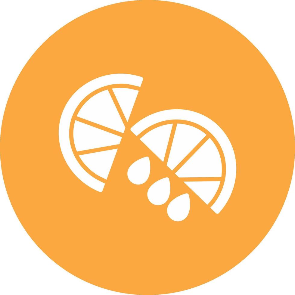 citron- skiva glyf mång cirkel ikon vektor