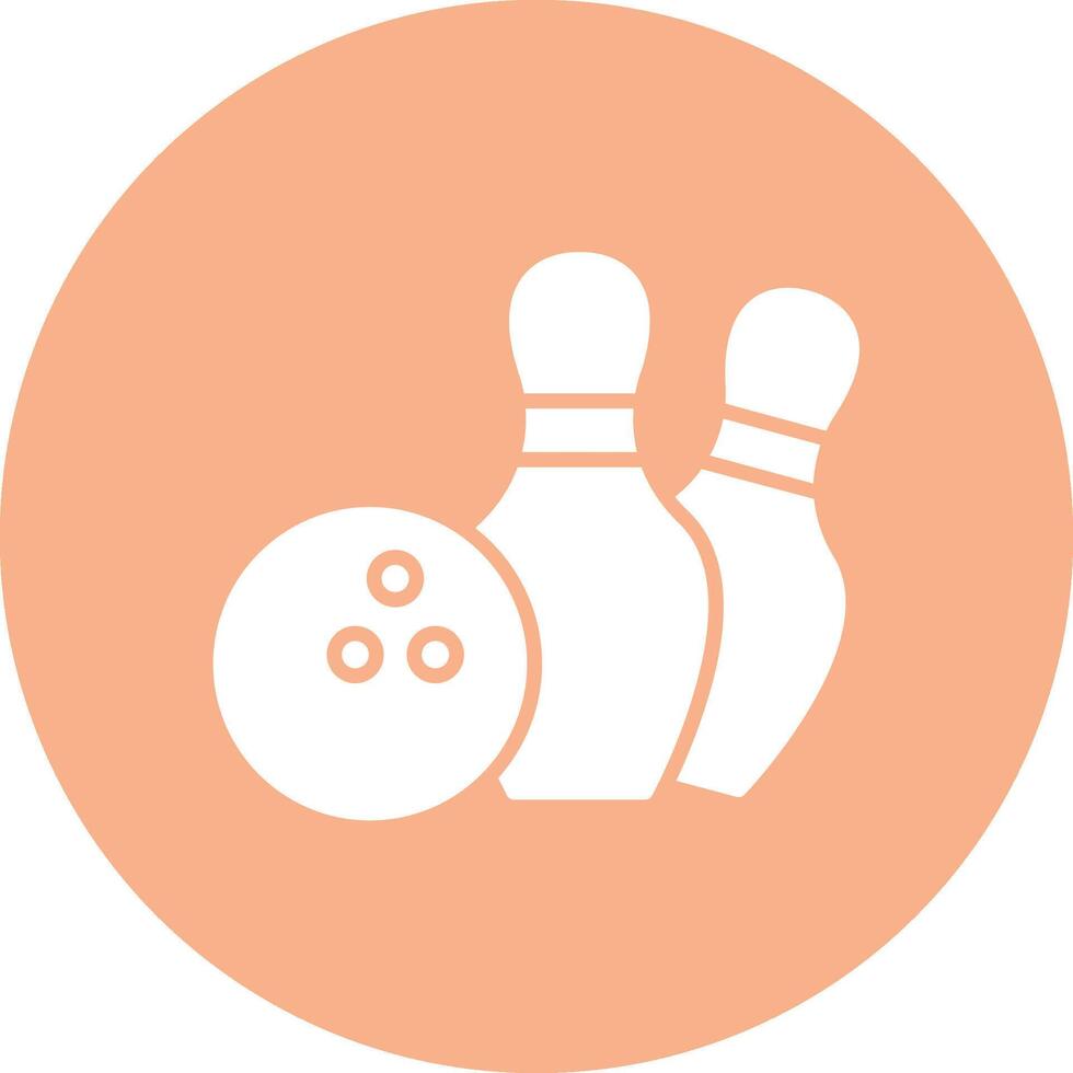 Bowling Glyphe multi Kreis Symbol vektor