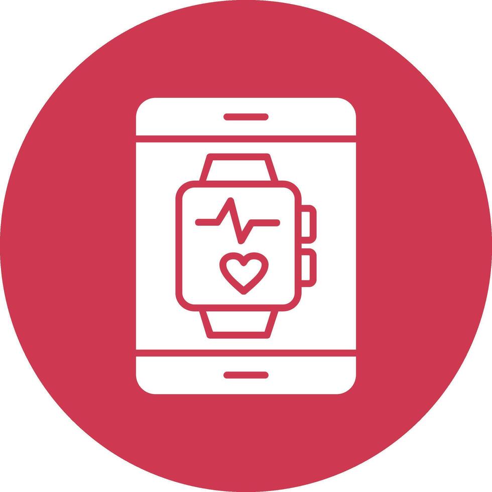 Smartwatch Glyphe multi Kreis Symbol vektor