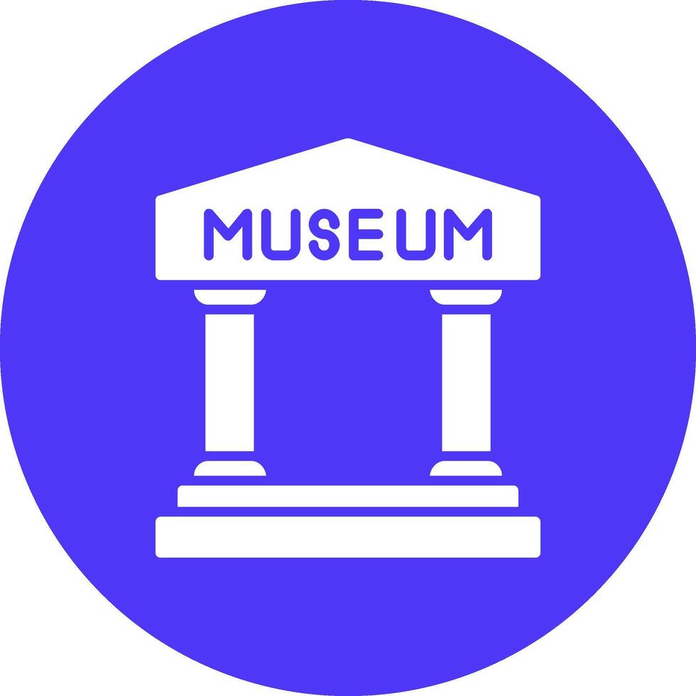 museum glyf mång cirkel ikon vektor