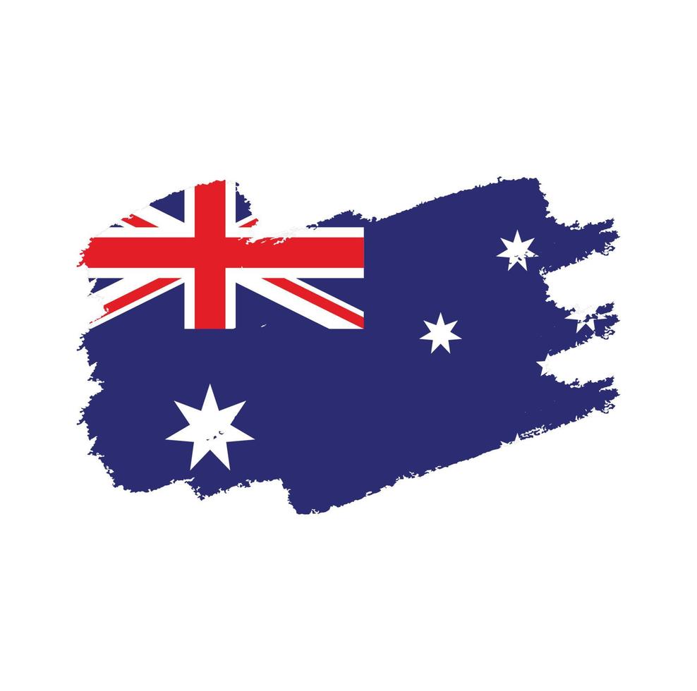 Australien-Flaggenvektor mit Aquarellpinselart vektor