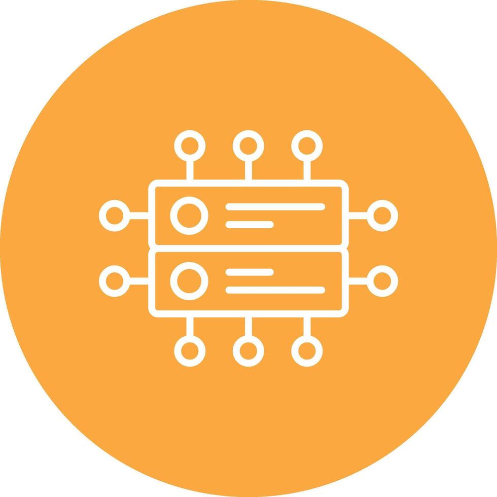 Daten Netzwerk Linie multi Kreis Symbol vektor