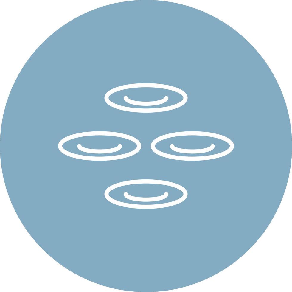 cell linje mång cirkel ikon vektor