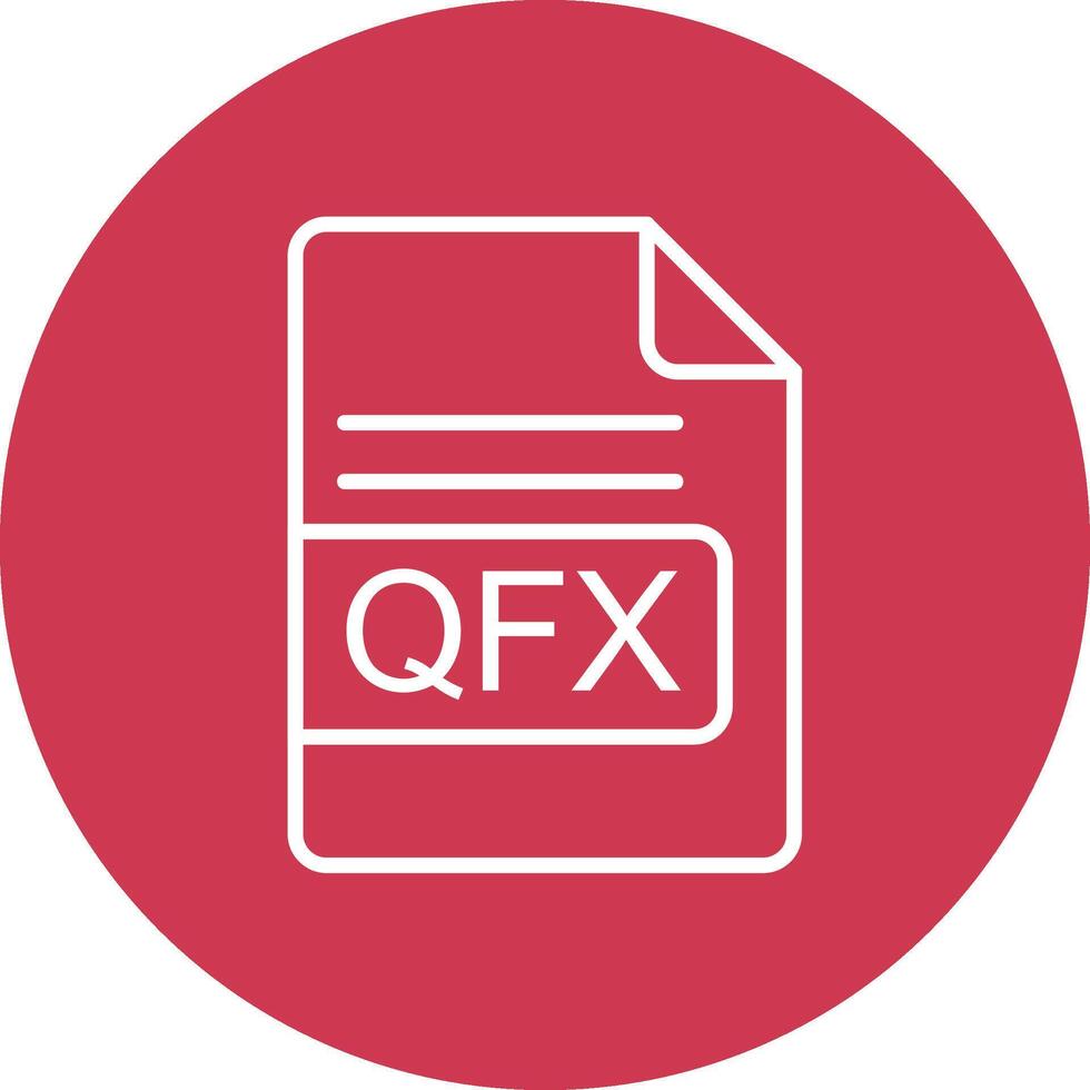 qfx Datei Format Linie multi Kreis Symbol vektor