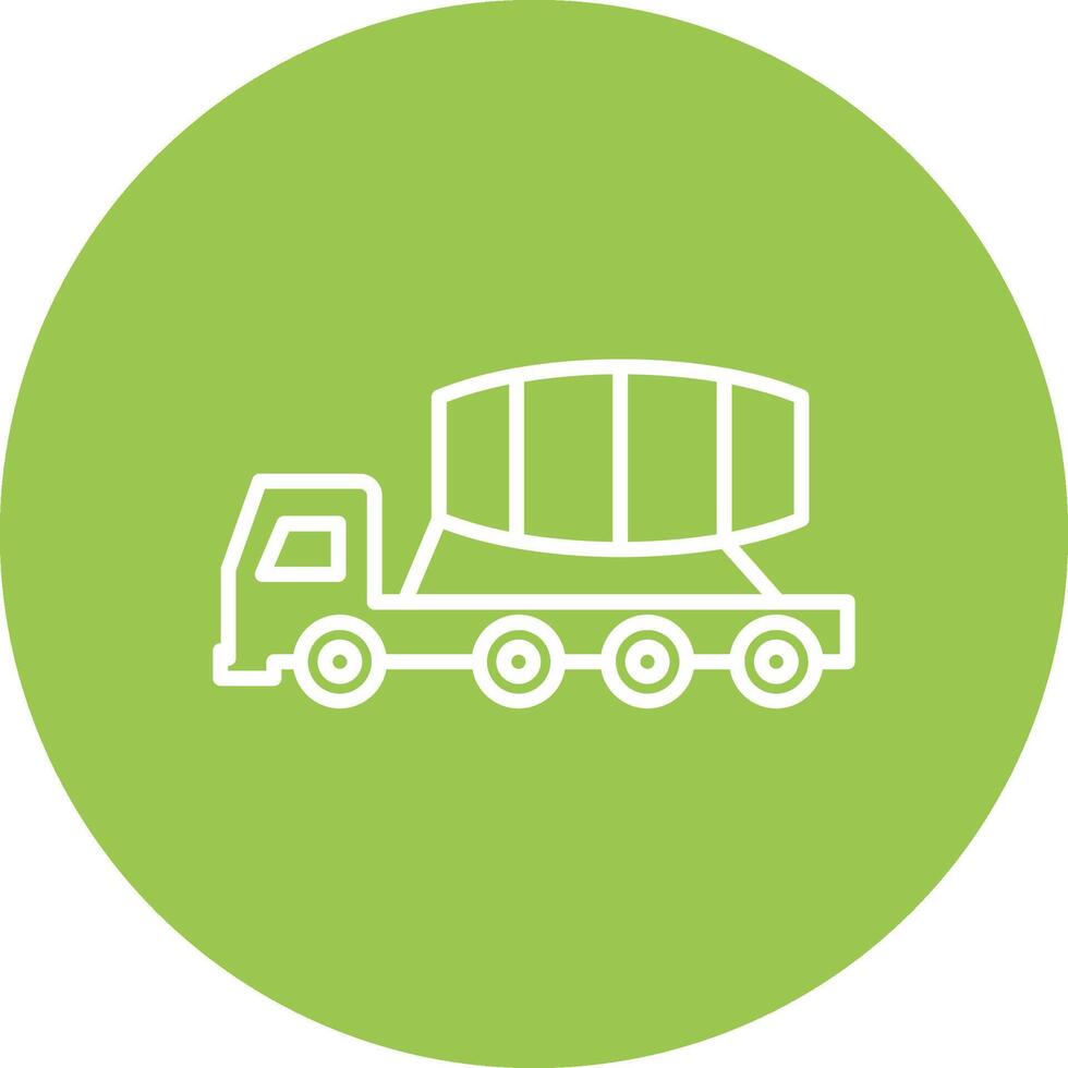 Zement LKW Linie multi Kreis Symbol vektor