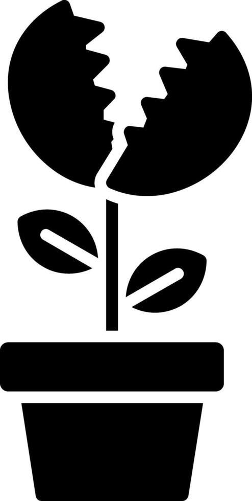 Venus Fliegenfalle Glyphe Symbol vektor