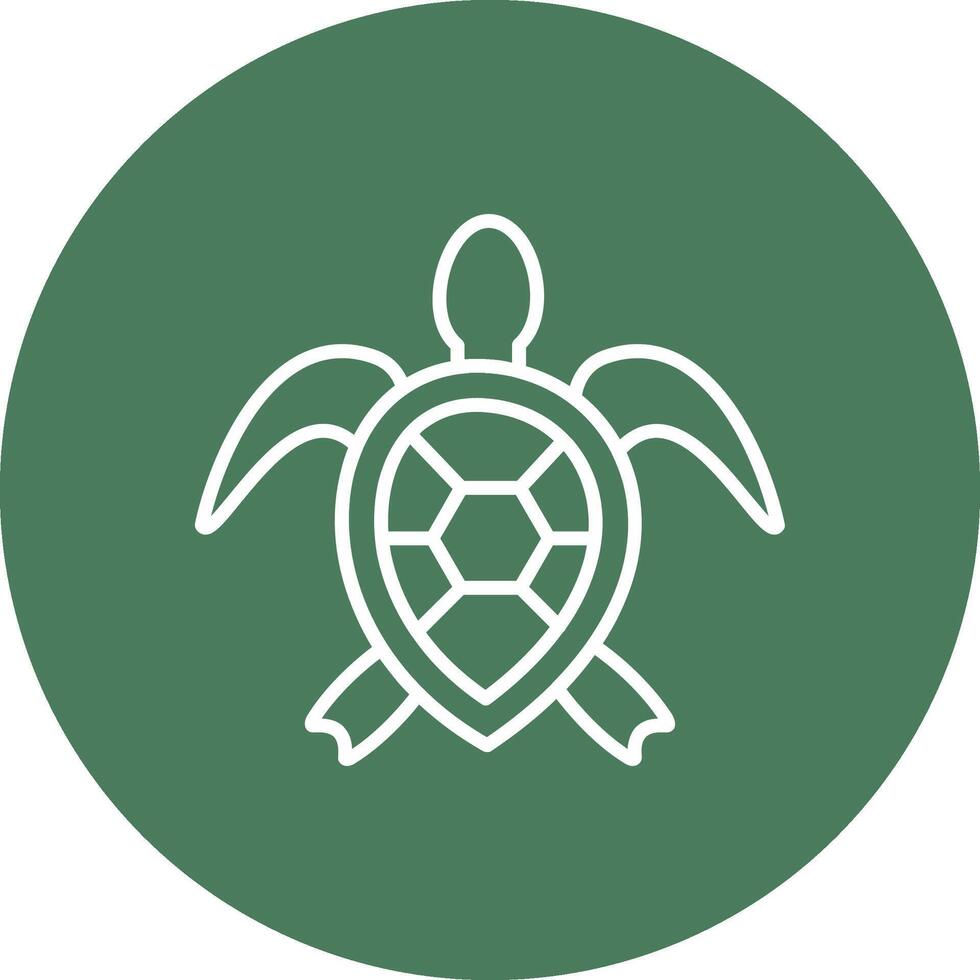 Meer Schildkröte Linie multi Kreis Symbol vektor