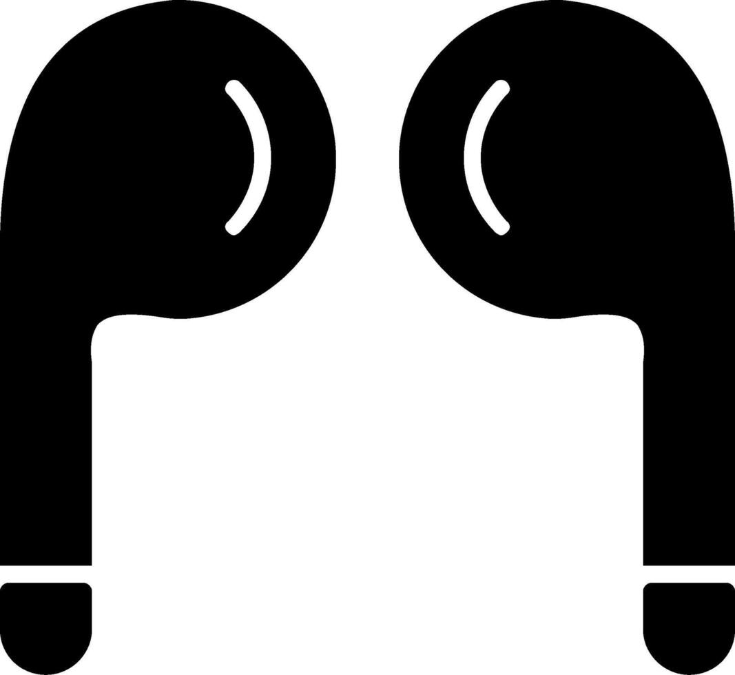 Ohrhörer-Glyphe-Symbol vektor