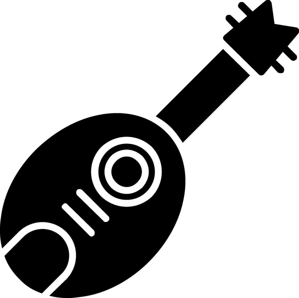 Gitarre Glyphe Symbol Design vektor