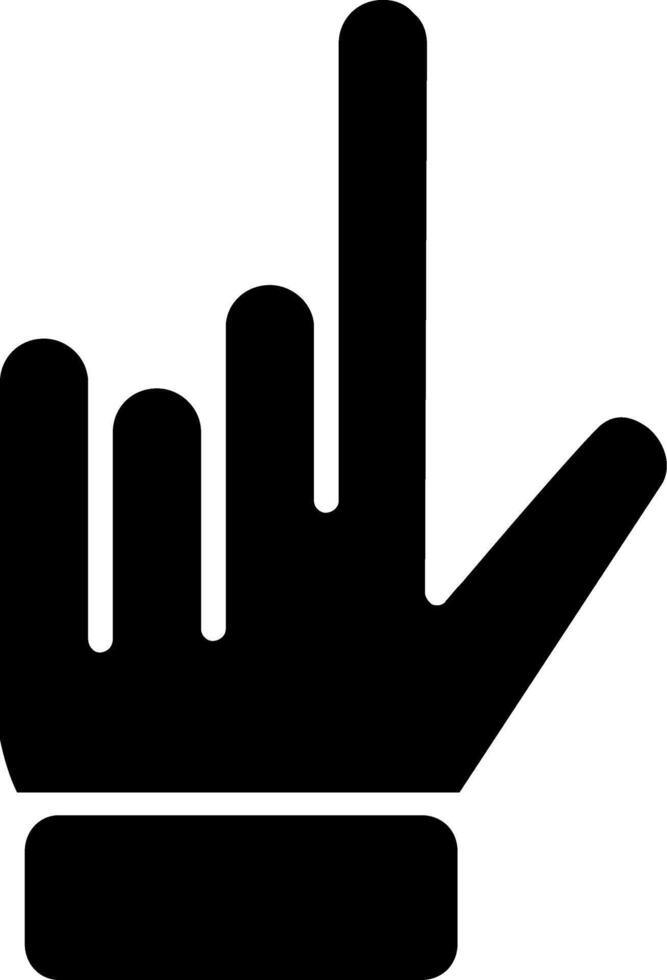 zeigen Hand Glyphe Symbol Design vektor