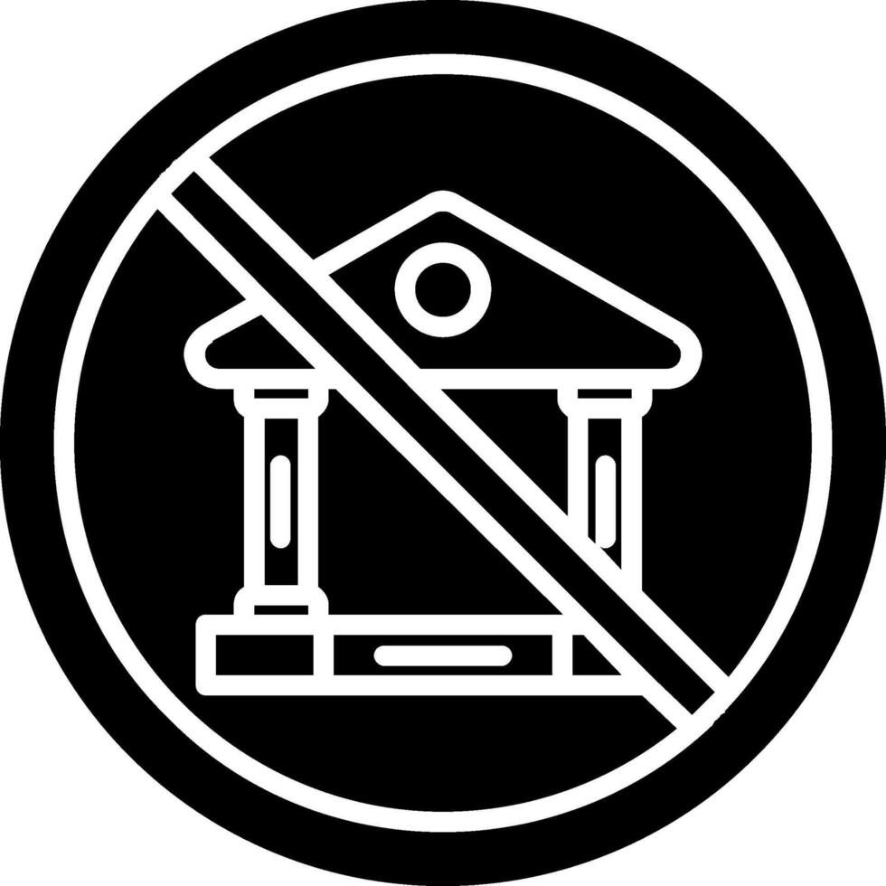 verboten Zeichen Glyphe Symbol Design vektor