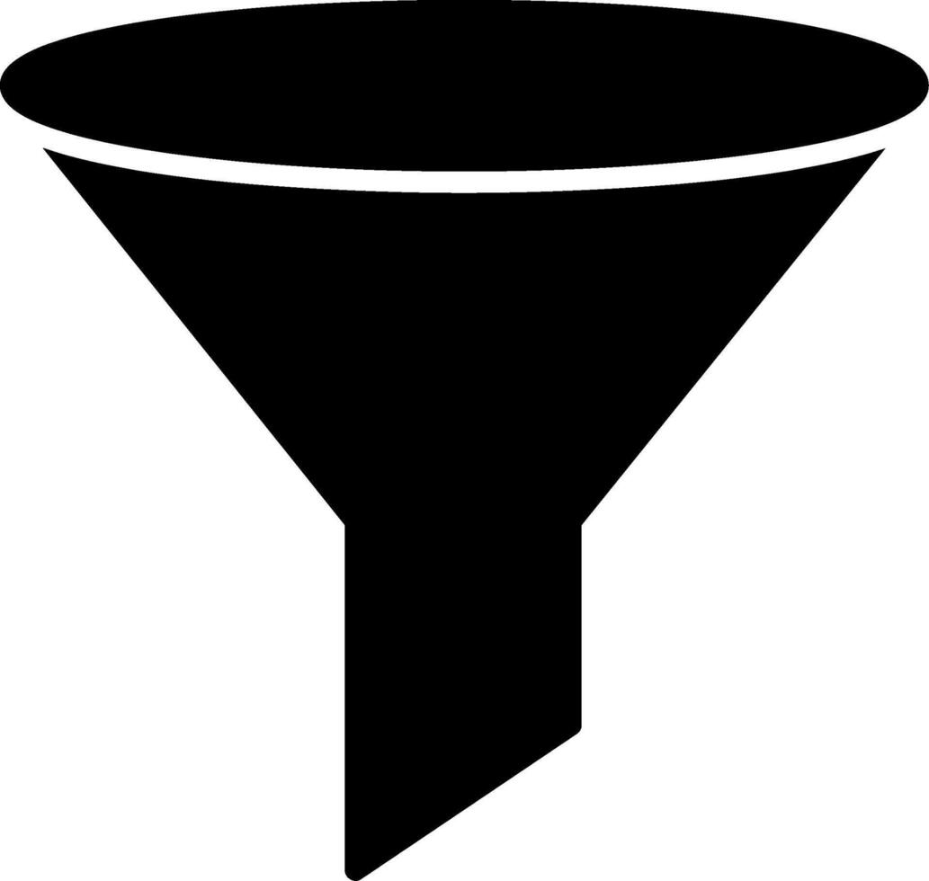 Trichter Glyphe Symbol Design vektor