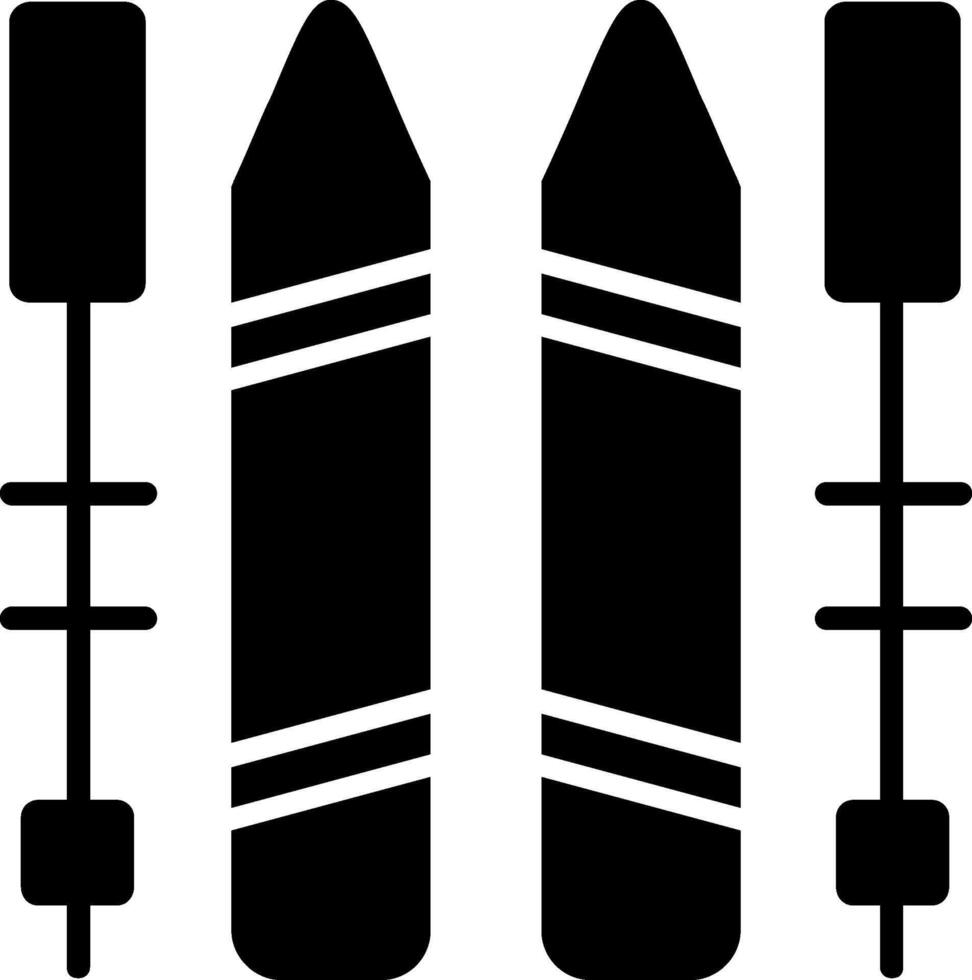Skifahren Glyphe Symbol Design vektor
