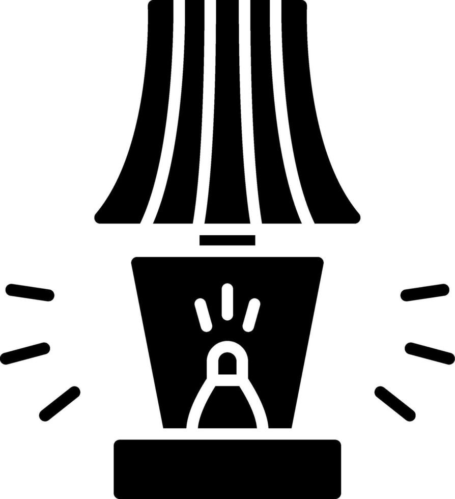 Lampe Glyphe Symbol Design vektor