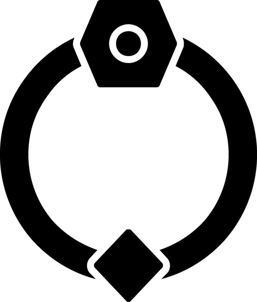 Tür Klopfer Glyphe Symbol Design vektor