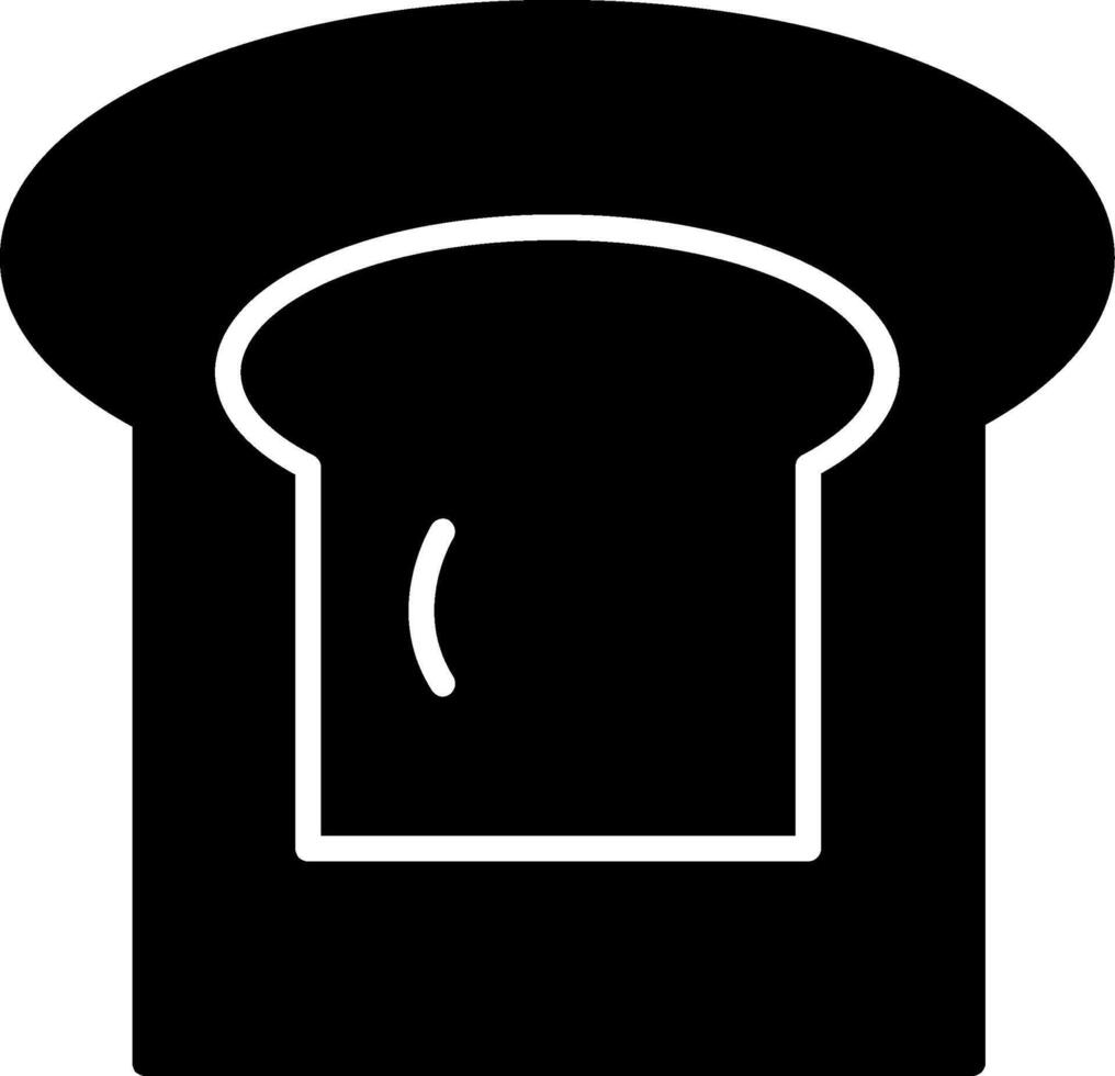 Toasten Glyphe Symbol Design vektor