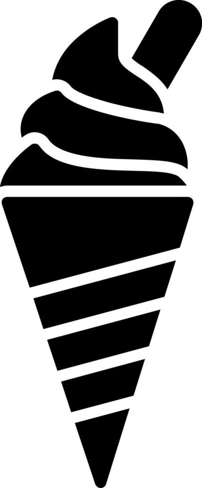 Eis Sahne Glyphe Symbol Design vektor