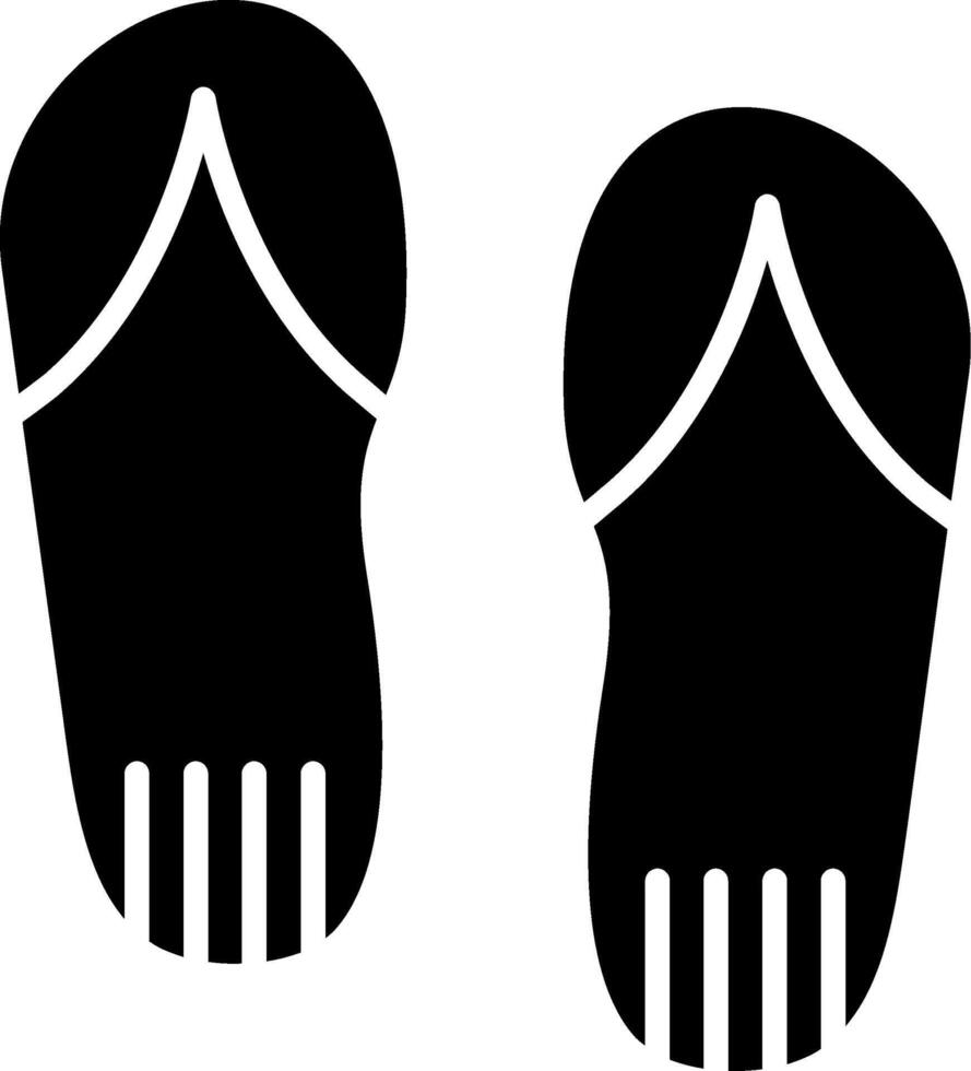 Flip Flops Glyphe Symbol Design vektor