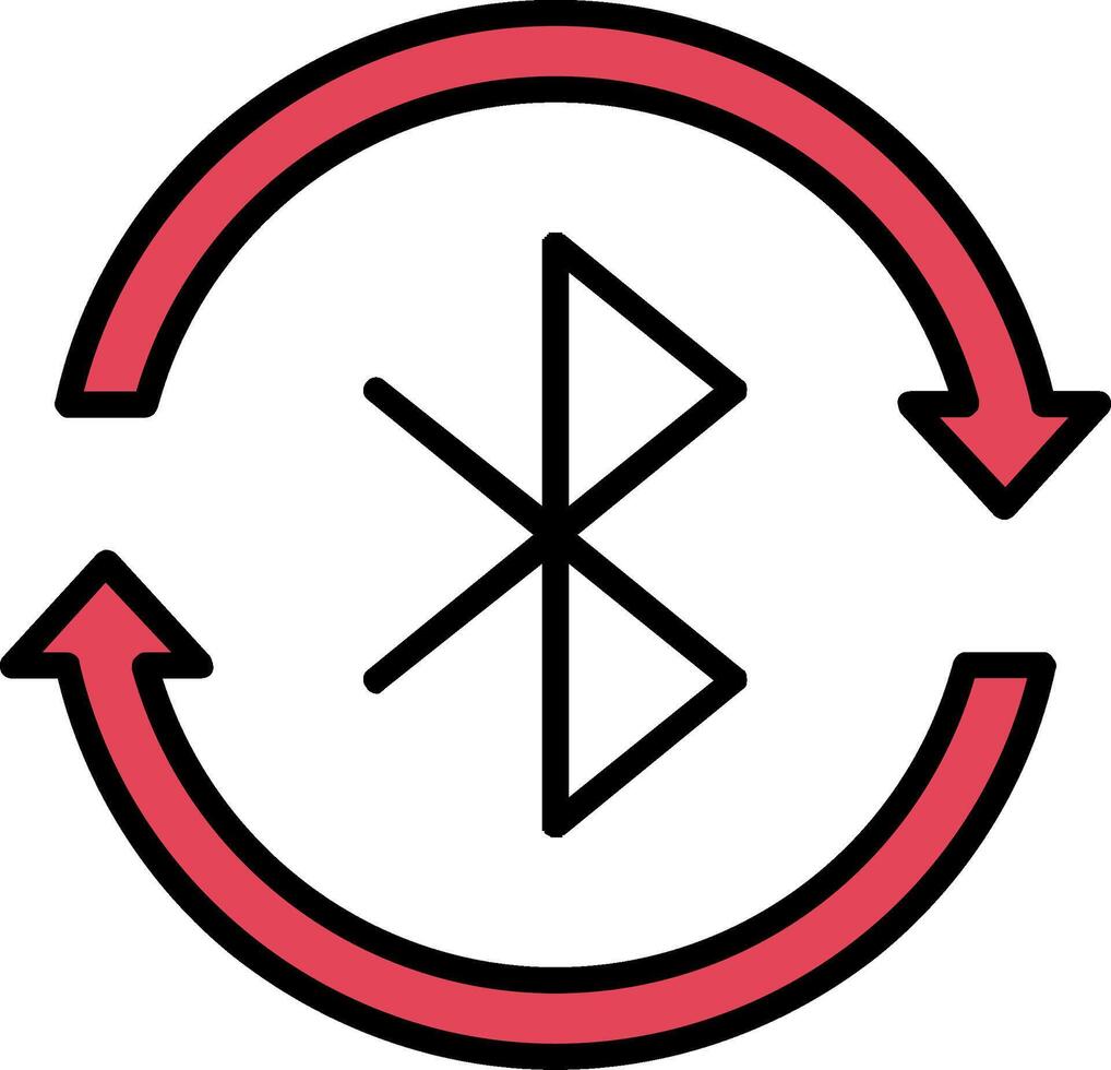 Bluetooth Linie gefüllt Symbol vektor