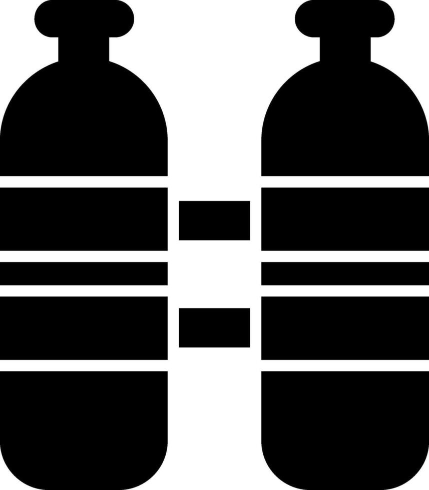 Tauchen Panzer Glyphe Symbol Design vektor