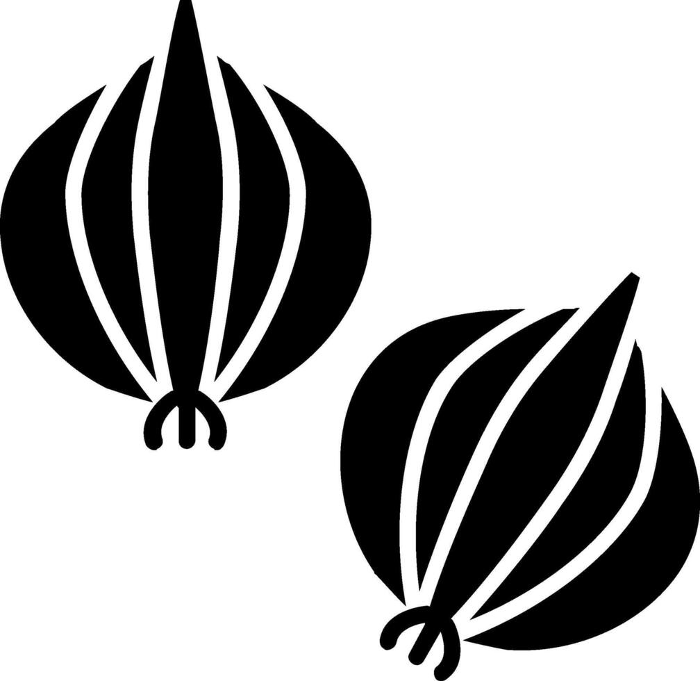 Zwiebel Glyphe Symbol Design vektor