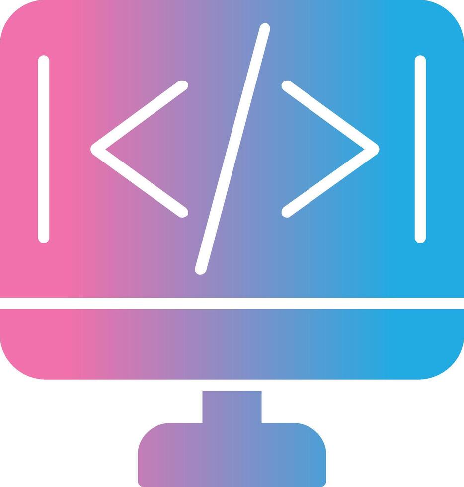 Programmierung Glyphe Gradient Symbol Design vektor