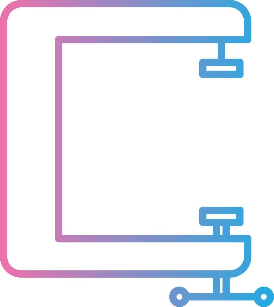 c Klemme Linie Gradient Symbol Design vektor